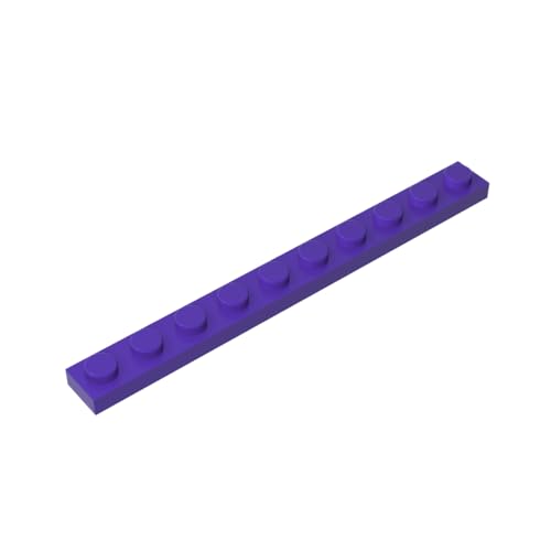 TYCOLE Gobricks GDS-507 Plate 1 x 10 Compatible with 4477 All Major Brick Brands,Building Blocks,Parts and Pieces (268 Dark Purple(060),15 PCS) von TYCOLE