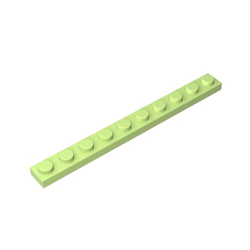TYCOLE Gobricks GDS-507 Plate 1 x 10 Compatible with 4477 All Major Brick Brands,Building Blocks,Parts and Pieces (326 Yellowish Green(044),300 PCS) von TYCOLE