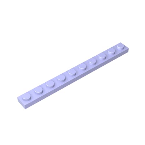 TYCOLE Gobricks GDS-507 Plate 1 x 10 Compatible with 4477 All Major Brick Brands,Building Blocks,Parts and Pieces (Light Grayish Blue(056),15 PCS) von TYCOLE