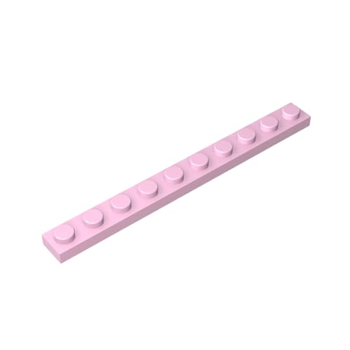 TYCOLE Gobricks GDS-507 Plate 1 x 10 Compatible with 4477 All Major Brick Brands,Building Blocks,Parts and Pieces (Orchid pink(017),15 PCS) von TYCOLE