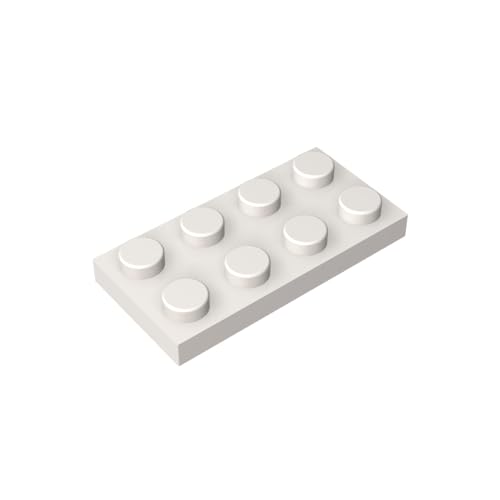 TYCOLE Gobricks GDS-511 Plate 2 x 4 Compatible with 3020 Pieces of Children's Toys Building Block Particles Plate DIY (20 PCS,1 White(090)) von TYCOLE