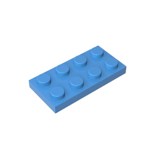 TYCOLE Gobricks GDS-511 Plate 2 x 4 Compatible with 3020 Pieces of Children's Toys Building Block Particles Plate DIY (20 PCS,102 Medium Blue(052)) von TYCOLE
