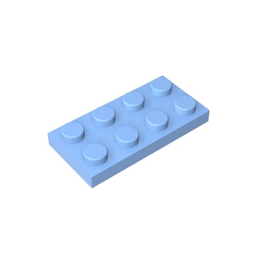 TYCOLE Gobricks GDS-511 Plate 2 x 4 Compatible with 3020 Pieces of Children's Toys Building Block Particles Plate DIY (20 PCS,212 Bright Light Blue(053)) von TYCOLE