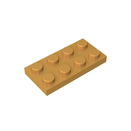 TYCOLE Gobricks GDS-511 Plate 2 x 4 Compatible with 3020 Pieces of Children's Toys Building Block Particles Plate DIY (20 PCS,297 Pear Gold(035)) von TYCOLE