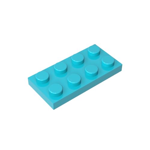 TYCOLE Gobricks GDS-511 Plate 2 x 4 Compatible with 3020 Pieces of Children's Toys Building Block Particles Plate DIY (20 PCS,322 Medium Azure(046)) von TYCOLE