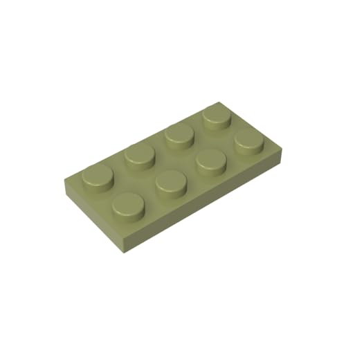 TYCOLE Gobricks GDS-511 Plate 2 x 4 Compatible with 3020 Pieces of Children's Toys Building Block Particles Plate DIY (20 PCS,330 Olive Green(049)) von TYCOLE