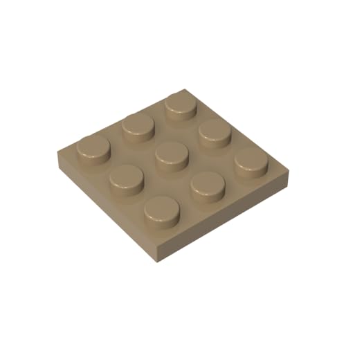 TYCOLE Gobricks GDS-518 Plate 3 x 3 Compatible with 11212 All Major Brick Brands Toys Building Blocks Technical Parts Assembles DIY (138 Dark Tan(034),20 PCS) von TYCOLE