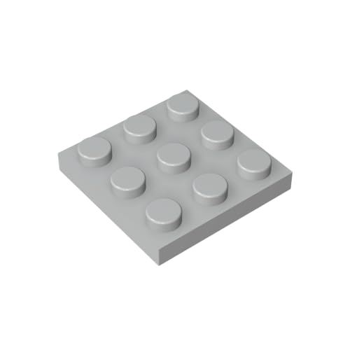 TYCOLE Gobricks GDS-518 Plate 3 x 3 Compatible with 11212 All Major Brick Brands Toys Building Blocks Technical Parts Assembles DIY (194 Light Bluish Gray(071),20 PCS) von TYCOLE