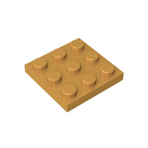 TYCOLE Gobricks GDS-518 Plate 3 x 3 Compatible with 11212 All Major Brick Brands Toys Building Blocks Technical Parts Assembles DIY (297 Pear Gold(035),20 PCS) von TYCOLE