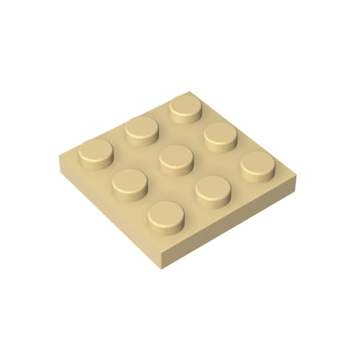 TYCOLE Gobricks GDS-518 Plate 3 x 3 Compatible with 11212 All Major Brick Brands Toys Building Blocks Technical Parts Assembles DIY (5 Tan(031),20 PCS) von TYCOLE