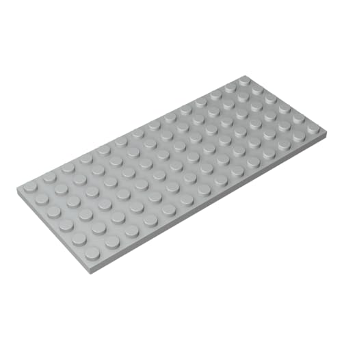 TYCOLE Gobricks GDS-527 Plate 6 x 14 Compatible with 3456 Pieces of Children's Toys Assembles Particles Moc Parts Toy (194 Light Bluish Gray(071),2 PCS) von TYCOLE