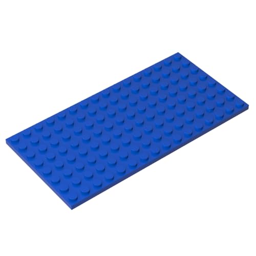 TYCOLE Gobricks GDS-529 Plate 8 x 16 Compatible with 92438 All Major Brick Brands Toys,Building Blocks,Technical Parts,Assembles DIY (23 Blue(050),2 PCS) von TYCOLE
