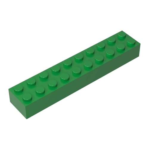TYCOLE Gobricks GDS-545 Brick 2 x 10 Compatible with 3006 92538 Pieces of Children's All Major Brick Brands Toys Building Blocks Technical Parts Assembles DIY (28 Green(040),5 PCS) von TYCOLE