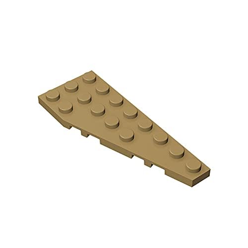 TYCOLE Gobricks GDS-553 Wedge, Plate 8 x 3 Right Compatible 50304 Assembles Building Blocks Technical (138 Dark Tan(034),10 PCS) von TYCOLE