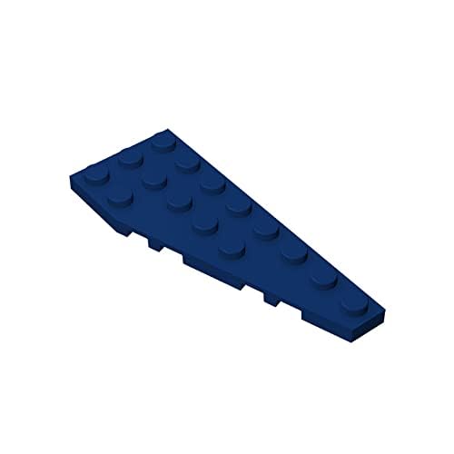 TYCOLE Gobricks GDS-553 Wedge, Plate 8 x 3 Right Compatible 50304 Assembles Building Blocks Technical (140 Dark Blue(055),10 PCS) von TYCOLE