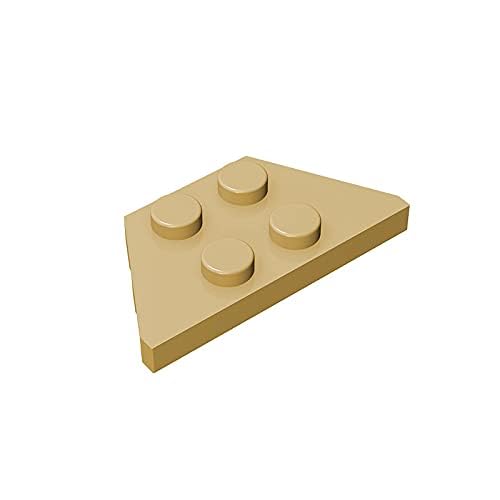 TYCOLE Gobricks GDS-555 Wedge, Plate 2 x 4 Compatible with 51739,All Major Brick Brands Toys,Building Blocks,Technical Parts,Assembles DIY (5 Tan(031),20 PCS) von TYCOLE