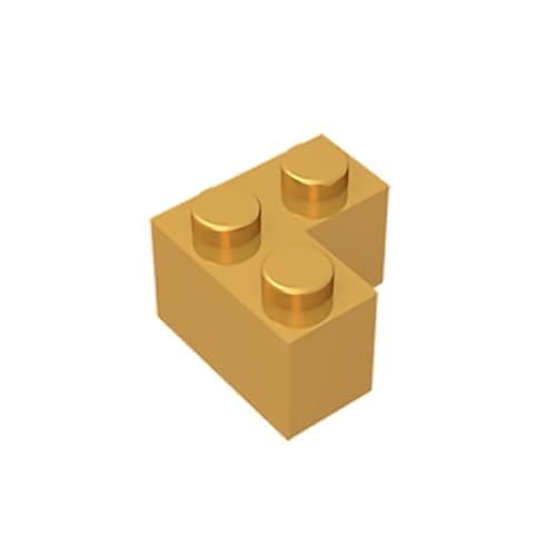 TYCOLE Gobricks GDS-572 Brick 2 x 2 Corner Compatible with 2357 All Major Brick Brands Toys,Building Blocks,Technical Parts,Assembles DIY (037 Bright Gold,20 PCS) von TYCOLE