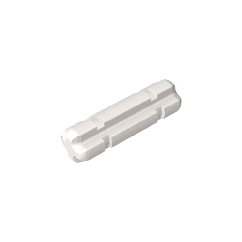 TYCOLE Gobricks GDS-580, Axle 2 Notched Compatible with 32062 All Major Brick Brands Toys Building Blocks Technical Parts Assembles DIY (1 White(090),50 PCS) von TYCOLE