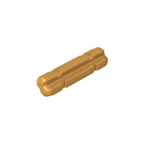 TYCOLE Gobricks GDS-580, Axle 2 Notched Compatible with 32062 All Major Brick Brands Toys Building Blocks Technical Parts Assembles DIY (297 Pear Gold(035),50 PCS) von TYCOLE