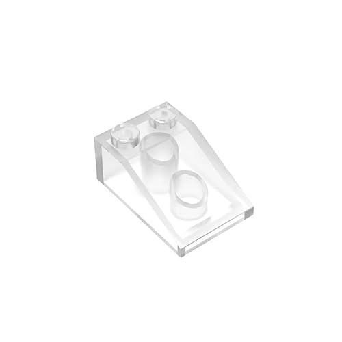 TYCOLE Gobricks GDS-584 Slope 33 3 x 2 Compatible with 3298 All Major Brick Brands Toys,Building Blocks,Technical Parts,Assembles DIY (40 Trans-Clear(180),20 PCS) von TYCOLE