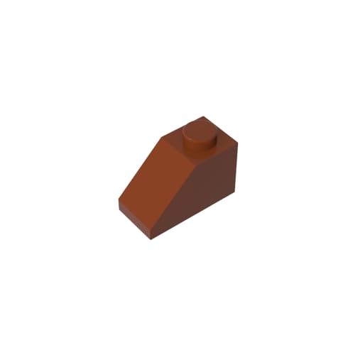 TYCOLE Gobricks GDS-588 Slope 45 2 x 1 Compatible with 3040 6270 All Major Brick Brands Toys Building Blocks Technical Parts Assembles DIY (192 Reddish Brown(081),50 PCS) von TYCOLE