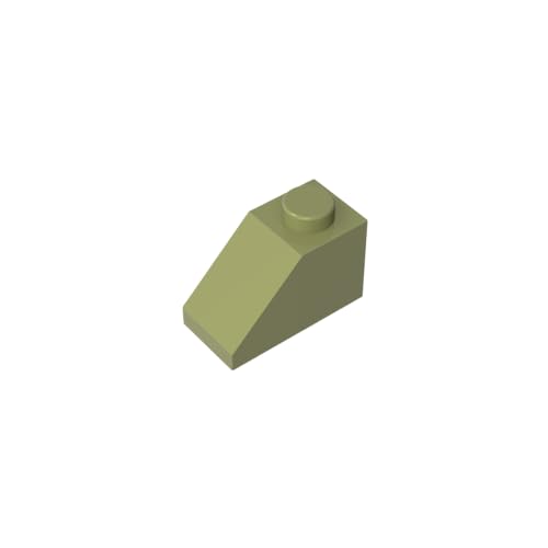 TYCOLE Gobricks GDS-588 Slope 45 2 x 1 Compatible with 3040 6270 All Major Brick Brands Toys Building Blocks Technical Parts Assembles DIY (330 Olive Green(049),50 PCS) von TYCOLE