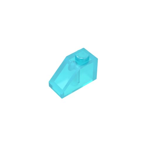 TYCOLE Gobricks GDS-588 Slope 45 2 x 1 Compatible with 3040 6270 All Major Brick Brands Toys Building Blocks Technical Parts Assembles DIY (42 Trans-Light Blue(152),50 PCS) von TYCOLE