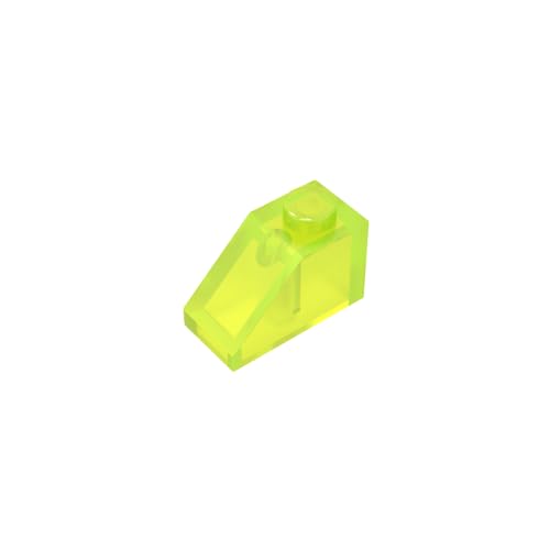 TYCOLE Gobricks GDS-588 Slope 45 2 x 1 Compatible with 3040 6270 All Major Brick Brands Toys Building Blocks Technical Parts Assembles DIY (49 Trans-Neon Green(141),50 PCS) von TYCOLE