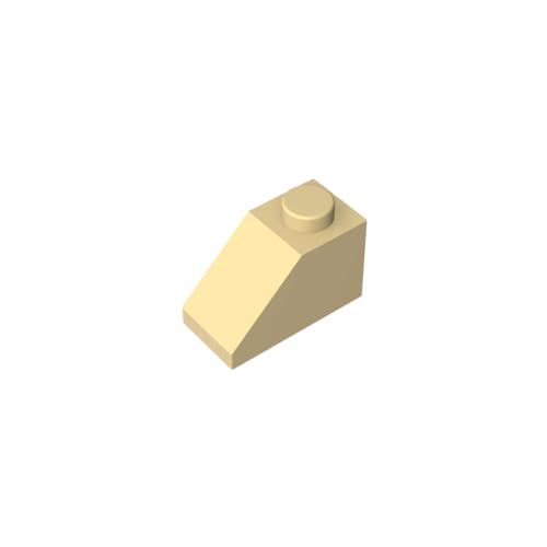 TYCOLE Gobricks GDS-588 Slope 45 2 x 1 Compatible with 3040 6270 All Major Brick Brands Toys Building Blocks Technical Parts Assembles DIY (5 Tan(031),50 PCS) von TYCOLE