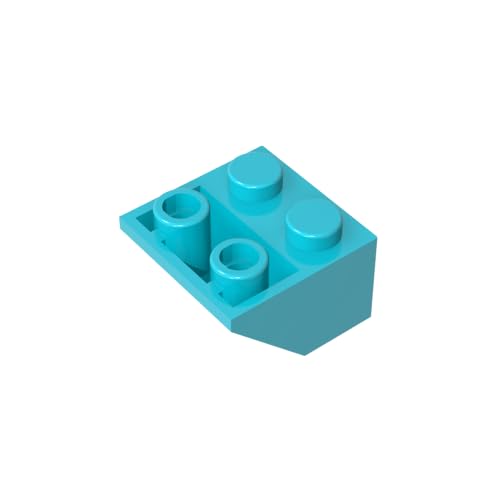 TYCOLE Gobricks GDS-599 Compatible with 3660 ROOF Tile 2X2/45 INV. - 2x2 45 Reverse Slope All Major Brick Brands,Building Blocks,Technical Parts,Assembles DIY (322 Medium Azure(046),20 PCS) von TYCOLE