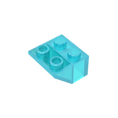 TYCOLE Gobricks GDS-599 Compatible with 3660 ROOF Tile 2X2/45 INV. - 2x2 45 Reverse Slope All Major Brick Brands,Building Blocks,Technical Parts,Assembles DIY (42 Trans-Light Blue(152),20 PCS) von TYCOLE