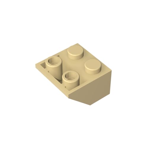 TYCOLE Gobricks GDS-599 Compatible with 3660 ROOF Tile 2X2/45 INV. - 2x2 45 Reverse Slope All Major Brick Brands,Building Blocks,Technical Parts,Assembles DIY (5 Tan(031),20 PCS) von TYCOLE