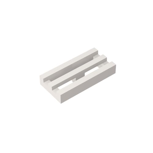 TYCOLE Gobricks GDS-602 Radiator Grille 1X2-1x2 Grid Panel Compatible with 2412 30244 All Major Brick Brands Toys Building Blocks Technical Parts Assembles DIY (1 White(090),50 PCS) von TYCOLE