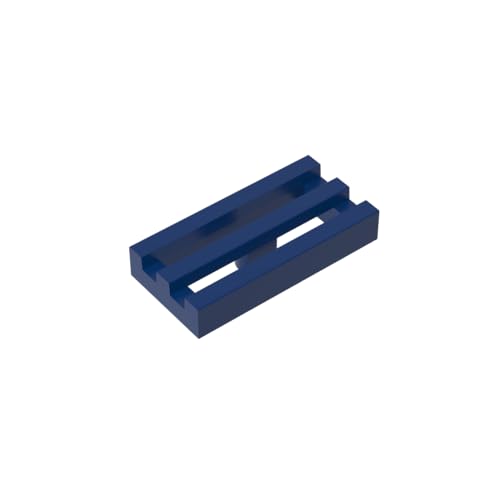 TYCOLE Gobricks GDS-602 Radiator Grille 1X2-1x2 Grid Panel Compatible with 2412 30244 All Major Brick Brands Toys Building Blocks Technical Parts Assembles DIY (140 Dark Blue(055),50 PCS) von TYCOLE