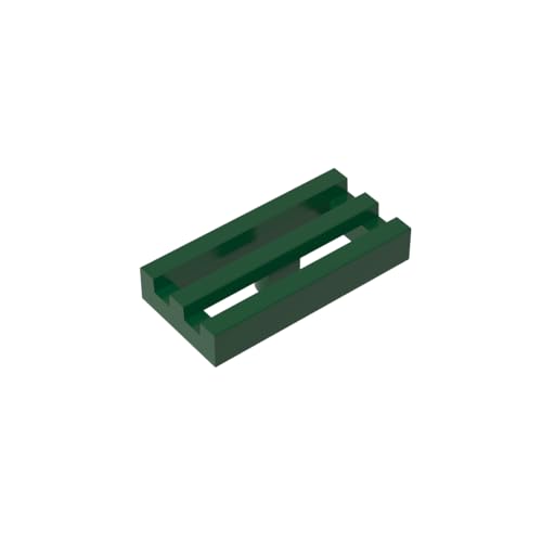 TYCOLE Gobricks GDS-602 Radiator Grille 1X2-1x2 Grid Panel Compatible with 2412 30244 All Major Brick Brands Toys Building Blocks Technical Parts Assembles DIY (141 Dark Green(047),50 PCS) von TYCOLE