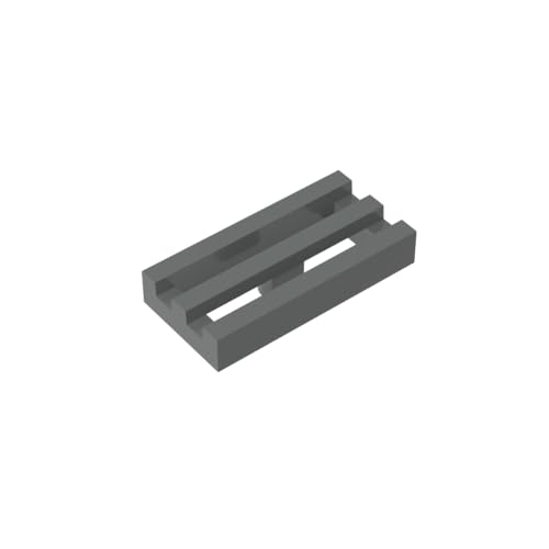 TYCOLE Gobricks GDS-602 Radiator Grille 1X2-1x2 Grid Panel Compatible with 2412 30244 All Major Brick Brands Toys Building Blocks Technical Parts Assembles DIY (199 Dark Bluish Gray(072),50 PCS) von TYCOLE