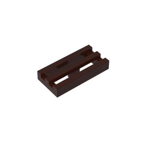 TYCOLE Gobricks GDS-602 Radiator Grille 1X2-1x2 Grid Panel Compatible with 2412 30244 All Major Brick Brands Toys Building Blocks Technical Parts Assembles DIY (308 Dark Brown(082),50 PCS) von TYCOLE