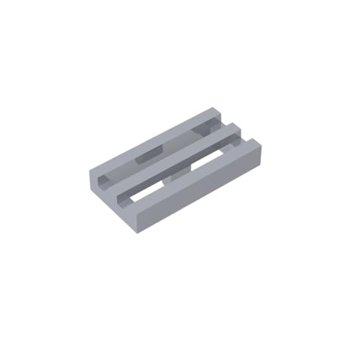 TYCOLE Gobricks GDS-602 Radiator Grille 1X2-1x2 Grid Panel Compatible with 2412 30244 All Major Brick Brands Toys Building Blocks Technical Parts Assembles DIY (315 Flat Silver(073),50 PCS) von TYCOLE