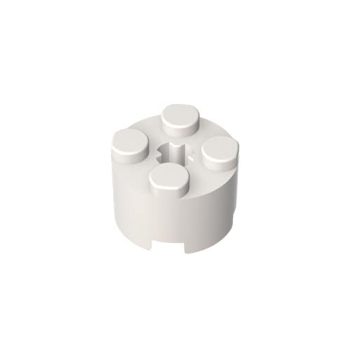 TYCOLE Gobricks GDS-607 2x2 Cylindrical Tiles Compatible with 6143 3941 All Major Brick Brands Toys Building Blocks Technical Parts Assembles DIY (1 White(090),20 PCS) von TYCOLE