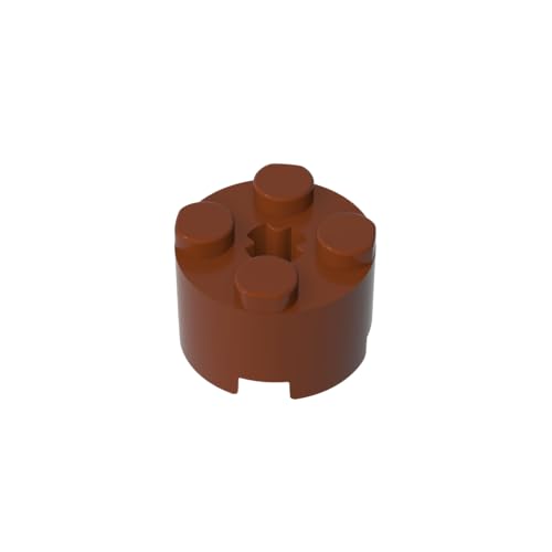 TYCOLE Gobricks GDS-607 2x2 Cylindrical Tiles Compatible with 6143 3941 All Major Brick Brands Toys Building Blocks Technical Parts Assembles DIY (192 Reddish Brown(081),20 PCS) von TYCOLE