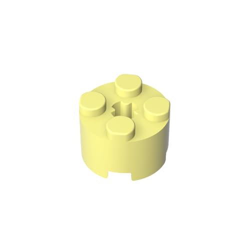 TYCOLE Gobricks GDS-607 2x2 Cylindrical Tiles Compatible with 6143 3941 All Major Brick Brands Toys Building Blocks Technical Parts Assembles DIY (226 Bright Light Yellow(033),20 PCS) von TYCOLE