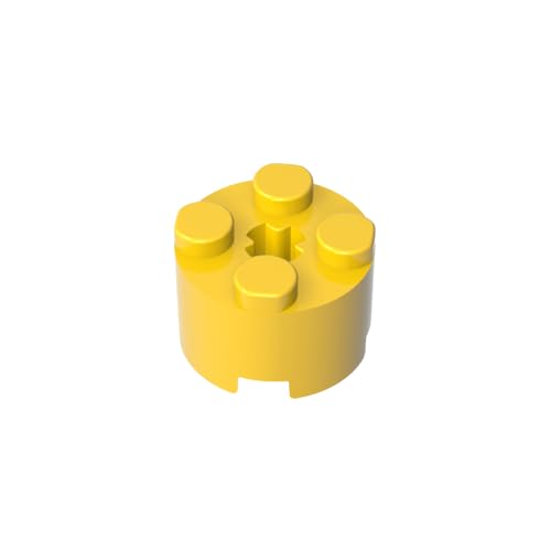 TYCOLE Gobricks GDS-607 2x2 Cylindrical Tiles Compatible with 6143 3941 All Major Brick Brands Toys Building Blocks Technical Parts Assembles DIY (24 Yellow(030),20 PCS) von TYCOLE