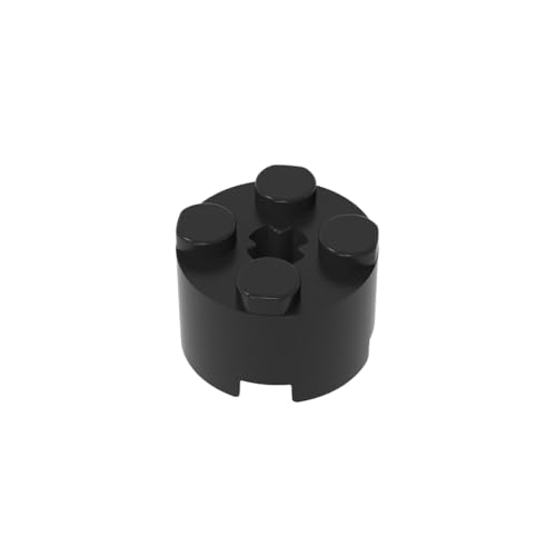 TYCOLE Gobricks GDS-607 2x2 Cylindrical Tiles Compatible with 6143 3941 All Major Brick Brands Toys Building Blocks Technical Parts Assembles DIY (26 Black(080),20 PCS) von TYCOLE