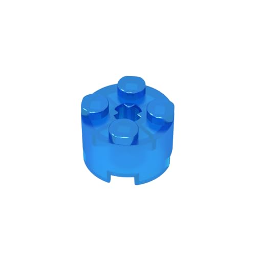 TYCOLE Gobricks GDS-607 2x2 Cylindrical Tiles Compatible with 6143 3941 All Major Brick Brands Toys Building Blocks Technical Parts Assembles DIY (43 Trans-Dark Blue(150),20 PCS) von TYCOLE