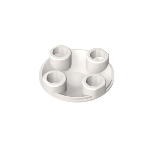TYCOLE Gobricks GDS-608 Slide Shoe Round 2X2 Compatible with 2654 54196 All Major Brick Brands Toys Building Blocks Technical Parts Assembles DIY (1 White(090),50 PCS) von TYCOLE