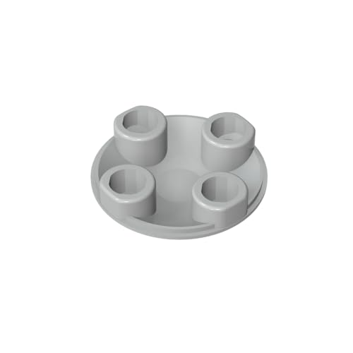 TYCOLE Gobricks GDS-608 Slide Shoe Round 2X2 Compatible with 2654 54196 All Major Brick Brands Toys Building Blocks Technical Parts Assembles DIY (194 Light Bluish Gray(071),50 PCS) von TYCOLE