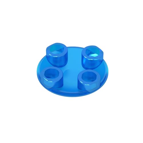 TYCOLE Gobricks GDS-608 Slide Shoe Round 2X2 Compatible with 2654 54196 All Major Brick Brands Toys Building Blocks Technical Parts Assembles DIY (43 Trans-Dark Blue(150),50 PCS) von TYCOLE