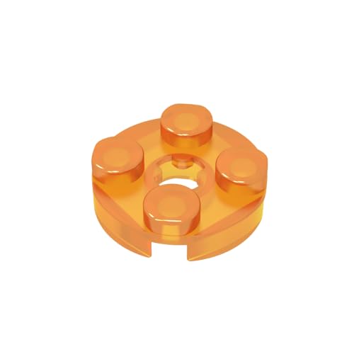 TYCOLE Gobricks GDS-609 Plate 2X2 Round Compatible with 4032 All Major Brick Brands Toys Building Blocks Technical Parts Assembles DIY (182 Trans-Orange(120),50 PCS) von TYCOLE
