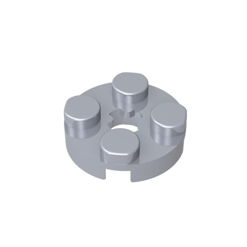 TYCOLE Gobricks GDS-609 Plate 2X2 Round Compatible with 4032 All Major Brick Brands Toys Building Blocks Technical Parts Assembles DIY (315 Flat Silver(073),50 PCS) von TYCOLE