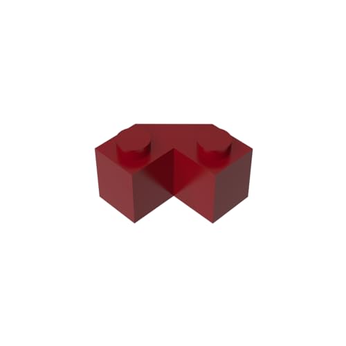 TYCOLE Gobricks GDS-610 Brick 2x2 w. Angle 45 Degrees Compatible with 87620 All Major Brick Brands Toys Building Blocks Technical Parts Assembles DIY (154 Dark Red(014),20 PCS) von TYCOLE